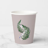 Paper cup Aotearoa Country Shape Fern with Text Papieren Bekers (Voorkant)