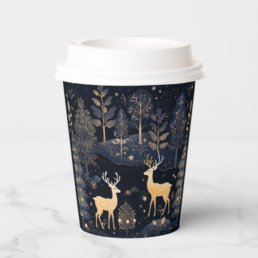 Paper cup- Christmas Tableware Papieren Bekers (Achterkant)