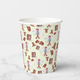 Paper Cup Cowboy en Paard Bruin Papieren Bekers