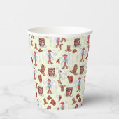 Paper Cup Cowboy en Paard Bruin Papieren Bekers (Rechts)