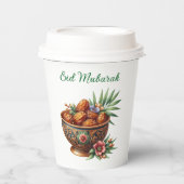 Paper cup-Eid Mubarak Tableware Papieren Bekers (Voorkant)