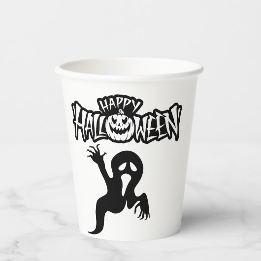 Paper cup Happy Halloween Papieren Bekers (Voorkant)