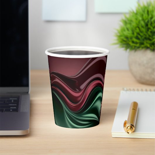 Paper cup in stylish abstract graphic papieren bekers (Insitu)