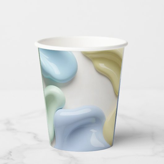 Paper cup in stylish abstract graphic papieren bekers (Voorkant)
