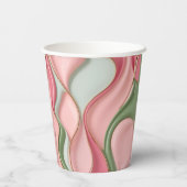 Paper cup in stylish abstract graphic papieren bekers (Achterkant)