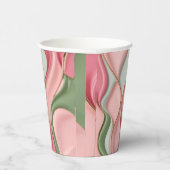 Paper cup in stylish abstract graphic papieren bekers (Rechts)