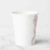 Paper cup Pink Bow Girls Birthday Papieren Bekers (Rechts)
