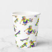 Paper Cup Skateboard Girl Papieren Bekers (Achterkant)