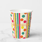 Paper Cup Stripe Circulair 2025 Papieren Bekers (Achterkant)