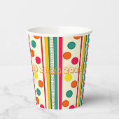 Paper Cup Stripe Circulair 2025 Papieren Bekers (Links)
