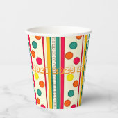 Paper Cup Stripe Circulair 2025 Papieren Bekers (Voorkant)