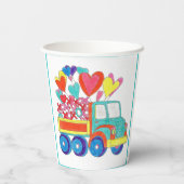 Paper Cup Truck Hearts Papieren Bekers (Achterkant)