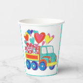 Paper Cup Truck Hearts Papieren Bekers (Voorkant)
