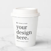 Paper Cup Uw ontwerp uploaden Papieren Bekers (Voorkant)