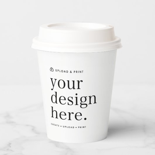 Paper Cup Uw ontwerp uploaden Papieren Bekers (Voorkant)