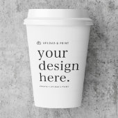 Paper Cup Uw ontwerp uploaden Papieren Bekers