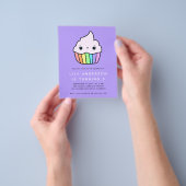 PAPER Cupcake Kind Birthday Party Invitation Flyer (Hand)