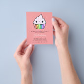 PAPER Cupcake Kind Birthday Party Invitation Flyer (Hand)