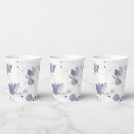 Paper Cups (236 ml) - Blue Pattern Papieren Bekers