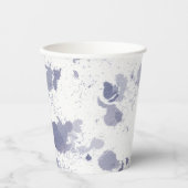 Paper Cups (236 ml) - Blue Pattern Papieren Bekers (Voorkant)