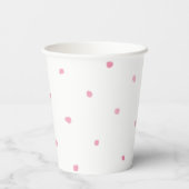 Paper Cups (236 ml) - Pink Dots Papieren Bekers (Achterkant)