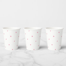 Paper Cups (236 ml) - Pink Dots Papieren Bekers