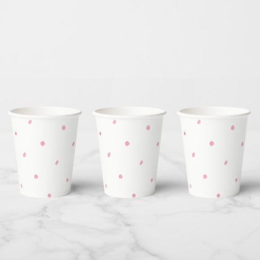 Paper Cups (236 ml) - Pink Dots Papieren Bekers (Multi)