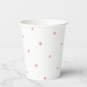 Paper Cups (236 ml) - Pink Dots Papieren Bekers (Voorkant)