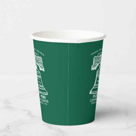 Paper Cups - Forest Green Papieren Bekers (Rechts)