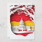 Paper Cut ontwerp Washington DC kaart (Voorkant)