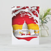 Paper Cut ontwerp Washington DC kaart (Staand voorkant)