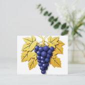 Paper Cut Style Cluster van Druiven met Elegant Briefkaart (Staand voorkant)
