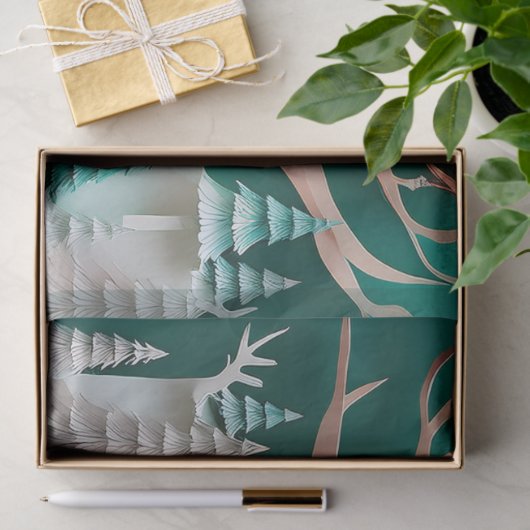 Paper Cutout Santa Origami Christmas Holiday Scene Tissuepapier (Geschenk)