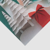 Paper Cutout Santa Origami Christmas Holiday Scene Tissuepapier (Detail)