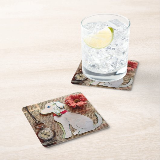 Paper Dog Coaster Kartonnen Onderzetters (Insitu)