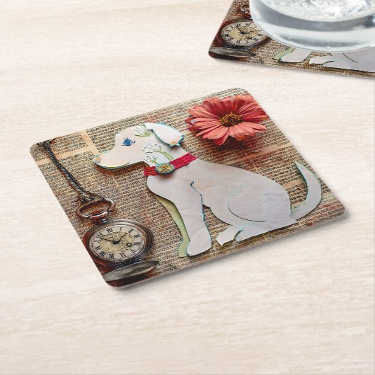Paper Dog Coaster Kartonnen Onderzetters (Schuin)