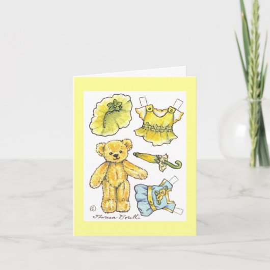 Paper Doll Birthday Card Kaart (Voorkant)