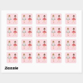 Paper Doll Party Square Sticker (Vel)