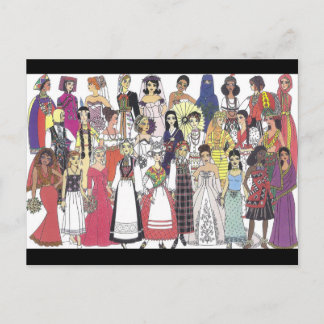 Paper Dolls on Parade Montage beroemd gemaakt door Briefkaart