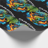 Paper Dragon fly gift wrap Cadeaupapier (Hoek)