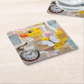 Paper Duck Coaster Kartonnen Onderzetters (Schuin)
