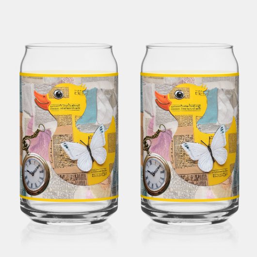 Paper Duck Soda Glass Blikvorm Glas (Achterkant)