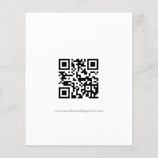 PAPER Eenvoudig QR-code-script bruiloft RSVP Flyer (Achterkant)