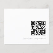 PAPER Eenvoudige QR Code Black White Wedding RSVP Flyer (Achterkant)