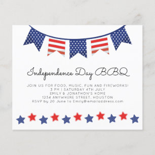 PAPER   Eenvoudige slingers met sterren 4 juli BBQ Flyer