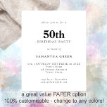 PAPER Eenvoudige tekst Om het even welke kleur 50e Flyer<br><div class="desc">PAPIER Eenvoudige tekst om het even welke kleur 50th Birthday Uitnodiging. Een volledig aanpasbare,  voordelige PAPER,  geen kaart,  kleiner alternatief van 4, 5 x 5, 6 inch ZONDER enveloppen (A6 is de dichtstbijzijnde maat).</div>