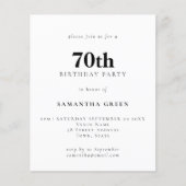 PAPER Eenvoudige tekst Om het even welke kleur 70e Flyer (Voorkant)