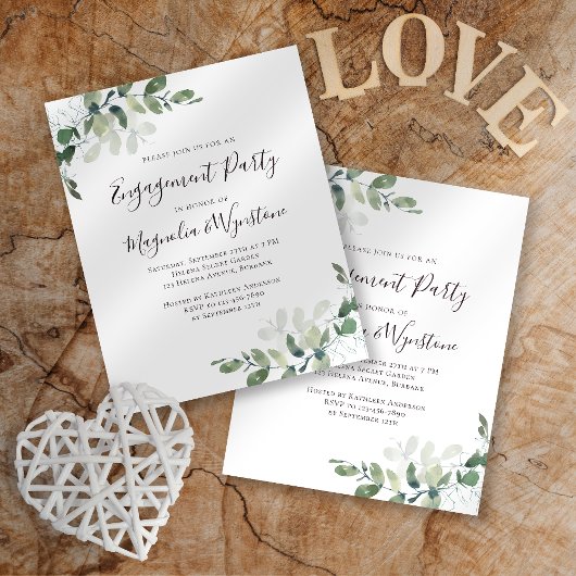 PAPER Eucalyptus Engagement Party Flyer