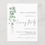 PAPER Eucalyptus Trouwfeest Avondfeest Uitnodiging Flyer (Voorkant)
