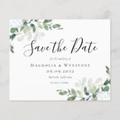 PAPER Eucalyptus Trouwkaart Save The Date Flyer (Voorkant)